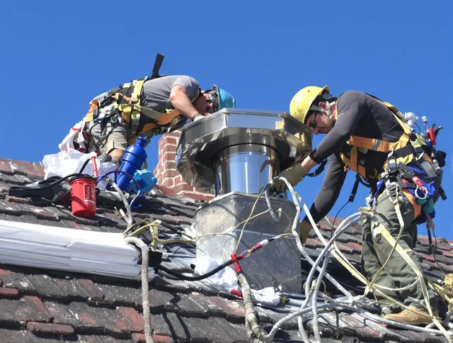 Protective chimney cap installed by East Hampton Chimney Sweep in East Hampton, CT