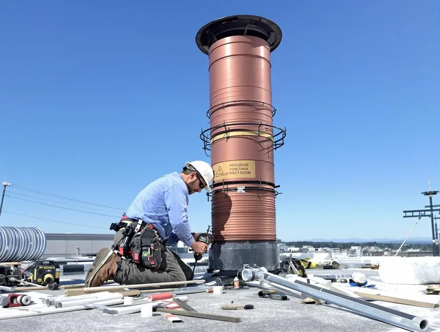 Installed chimney liner by East Hampton Chimney Sweep in East Hampton, CT