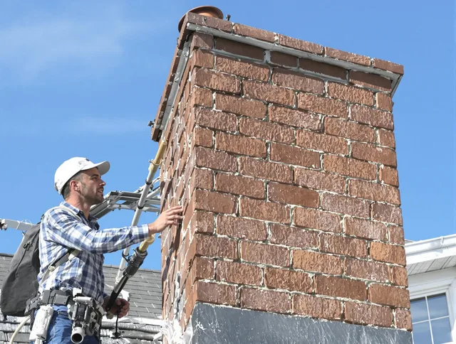 Brickwork for a chimney rebuild by East Hampton Chimney Sweep in East Hampton, CT