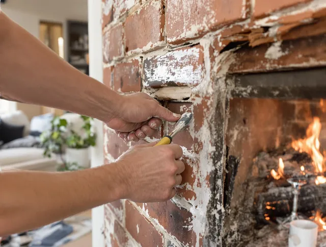 Routine fireplace repair by East Hampton Chimney Sweep in East Hampton, CT