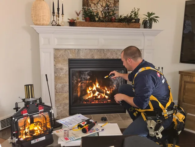Safety-focused fireplace inspection by East Hampton Chimney Sweep in East Hampton, CT